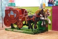 Colorful horse cart attraction ride in the Lider indoor playground Royalty Free Stock Photo