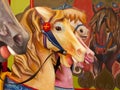 Colorful Horses On Carousel