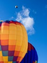 Colorful hot air balloons against blue sky Royalty Free Stock Photo