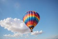Colorful Hot Air Balloon, Blue Sky As The Background
