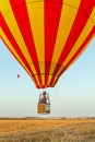 Colorful hot air balloon early in the morning