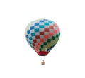 Colorful Hot Air Balloon Floating Isolated On White Background Included Royalty Free Stock Photo