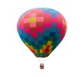 Colorful Hot Air Balloon Floating Isolated On White Background Royalty Free Stock Photo