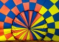 Colourful hot air balloon inside background