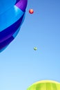 colorful hot air balloons against blue sky Royalty Free Stock Photo