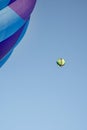 colorful hot air balloons against blue sky. Space for text Royalty Free Stock Photo