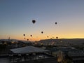 Colorful hot air balloons in Cappadocia.