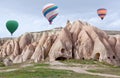 Colorful hot air balloons flying over Cappadocia, Turkey Royalty Free Stock Photo