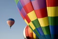 Colorful hot air balloons launching