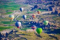 Colorful Hot Air Balloons over Cappadocia Turkey