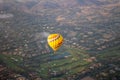 Colorful hot air balloons in the sky with San Diego valley Royalty Free Stock Photo