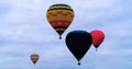 Colorful hot air baloons flying