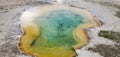 Colorful hot spring in biscuit basin ,Upper Geyser Basin in Yellowstone National Park, Wyoming Royalty Free Stock Photo