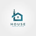 Colorful house brushes logo creative clever vector symbol illustration design