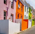 Houses in Bo-Kaap in Cape Town Royalty Free Stock Photo