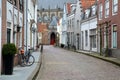 Colorful house facades on Kerkstraat street in Zaltbommel, North Brabant, Netherlands Royalty Free Stock Photo