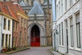 Colorful house facades on Kerkstraat street in Zaltbommel, North Brabant, Netherlands Royalty Free Stock Photo