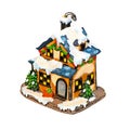 Colorful house figurine