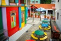 Colorful house in Little India, Singapore