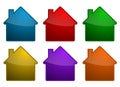 Colorful house symbols