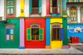 Colorful House of Tan Teng Niah in Little India, Singapore Royalty Free Stock Photo