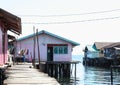 Colorful houses above sea Royalty Free Stock Photo