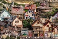 Colorful houses in Anchor Bay, Popeye Village, Malta Royalty Free Stock Photo