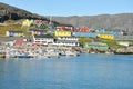 Colorful houses, buildings in Qaqortoq, Greenland Royalty Free Stock Photo