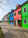 Colorful houses burano island Royalty Free Stock Photo