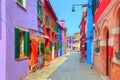 Colorful houses on Burano island, near Venice, Italy