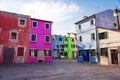 Colorful houses in Burano island near Venice, Italy Royalty Free Stock Photo