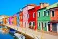 Colorful Houses, Burano Island near Venice, Venice lagoon, Italy Royalty Free Stock Photo