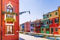 Colorful houses Burano Island, Venice Royalty Free Stock Photo