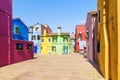 Colorful houses Burano Island, Venice Royalty Free Stock Photo