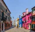 Colorful houses Burano. Italy Royalty Free Stock Photo