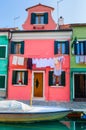 Colorful houses Burano. Italy Royalty Free Stock Photo