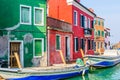 Colorful houses Burano. Italy Royalty Free Stock Photo