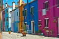 Colorful houses in Burano, Venice Royalty Free Stock Photo