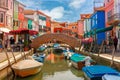 Colorful houses on the Burano, Venice, Italy