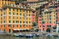 Colorful houses of Camogli, Italy.