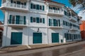 The colorful houses in Cartagena, Colombia Royalty Free Stock Photo