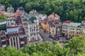 Colorful houses in a classic style from above Royalty Free Stock Photo