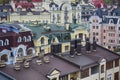 Colorful houses in a classic style from above Royalty Free Stock Photo