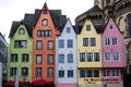 Colorful houses in Cologne in Fischmarkt Royalty Free Stock Photo