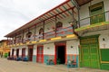 Colorful houses in colonial city Jardin, Antoquia, Colombia Royalty Free Stock Photo