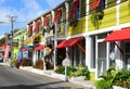 Colorful Houses in Downtown Nassau, Bahamas Royalty Free Stock Photo