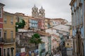 Colorful houses in famous city in Bahia, Salvador - Brazil.