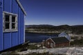 Colorful  houses of the fishing town in Greenland. Royalty Free Stock Photo