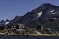 Colorful houses of the fishing town in Greenland Royalty Free Stock Photo