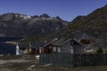 Colorful houses of the fishing town in Greenland Royalty Free Stock Photo